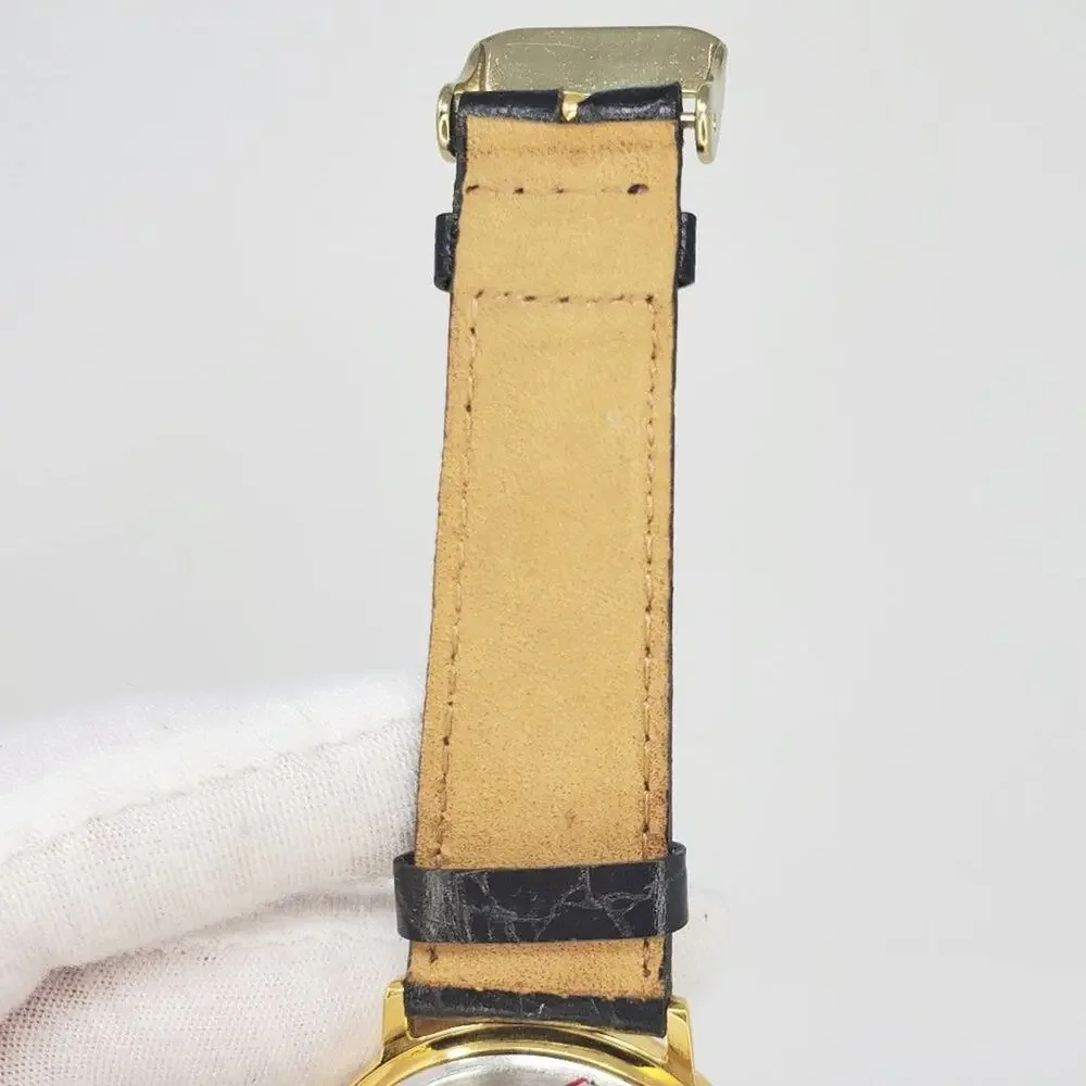 Disney Mickey Mouse Dual Dial Watch Gold Black Band H2F